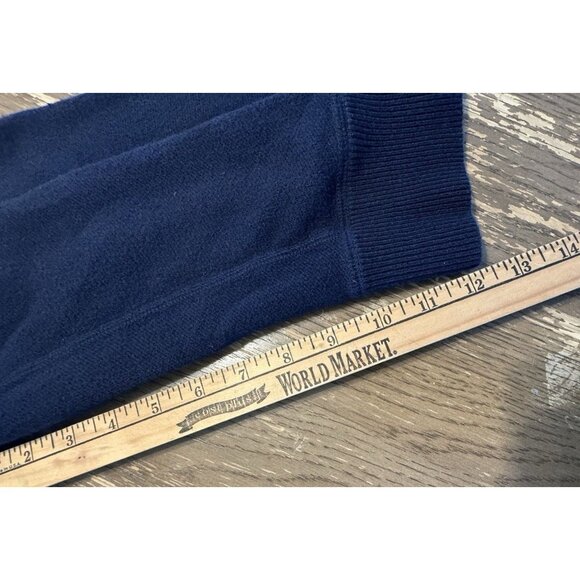 Vince Women Navy Brushed Cotton Oversized Mini Sweater Dress Small Roll Neck - Picture 6 of 10